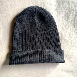 Aritzia Main Character Grey Ribbed Beanie